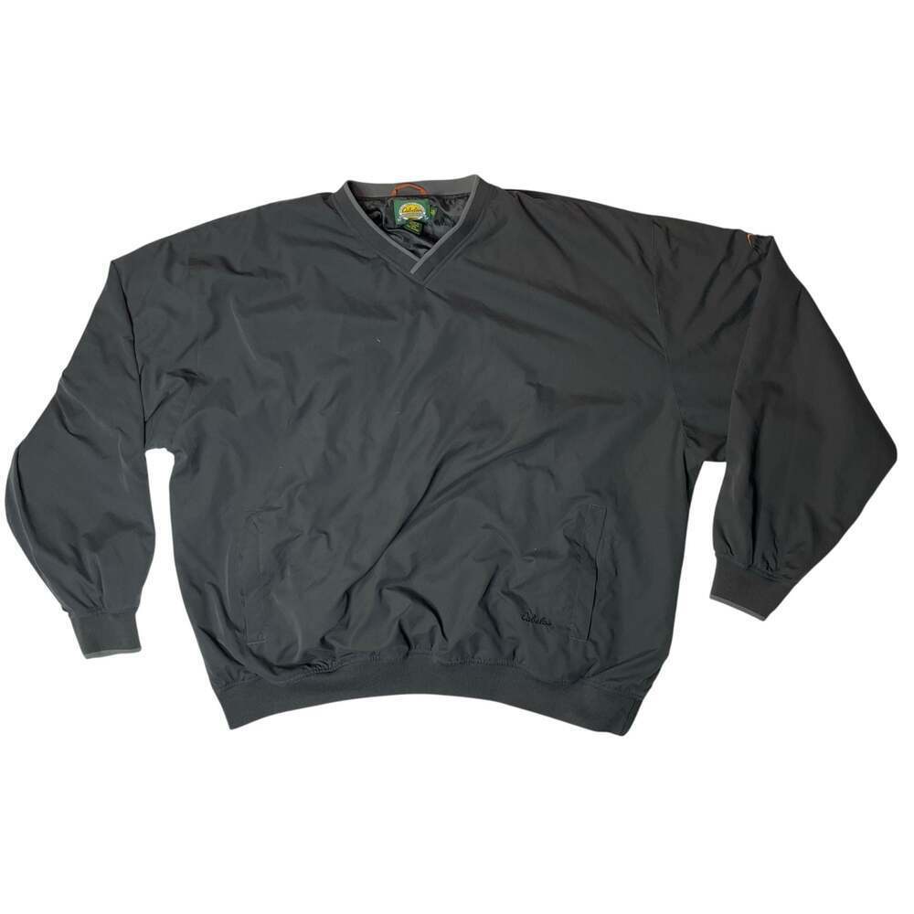 Cabela's Windcrest Pullover Jacket Mens 2XL Tall Gray V-Neck